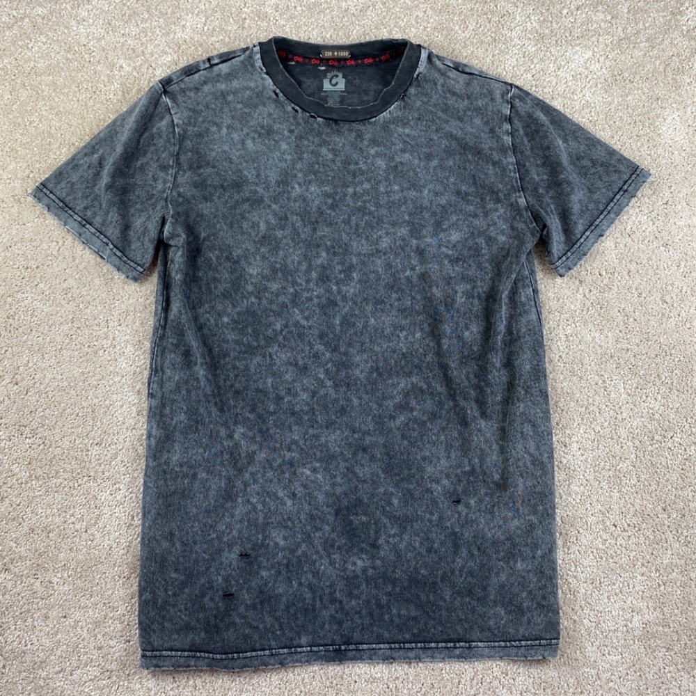 Cake Mens Acid Wash Distressed‎ T-Shirt Grey Limited Edition 230/1000 Size S